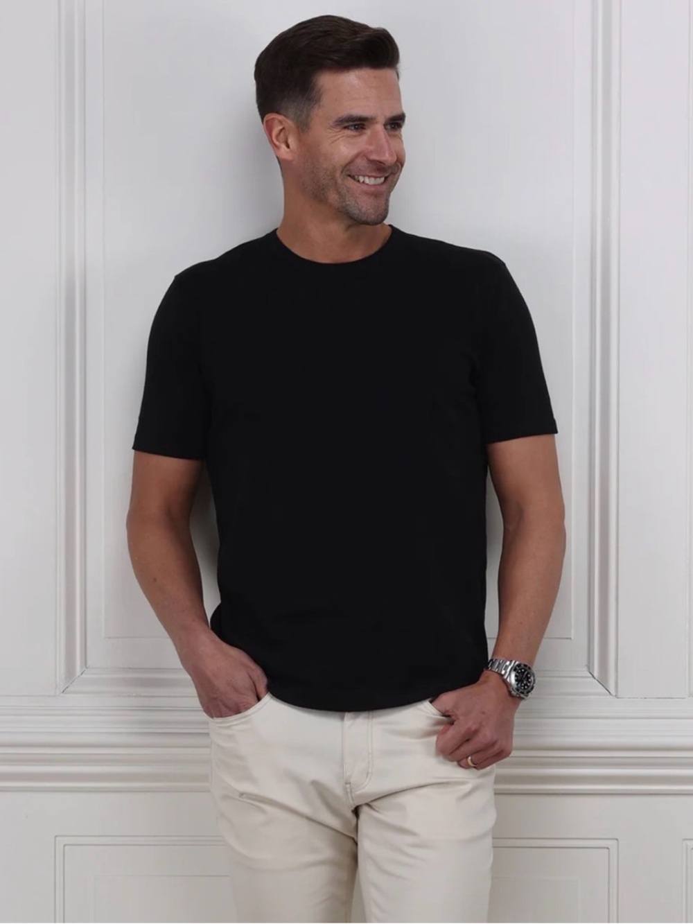 Collar & Co. | Men’s XL | Lucca Luxury Touch Co and Silk T-Shirt | Dark Blue NWT